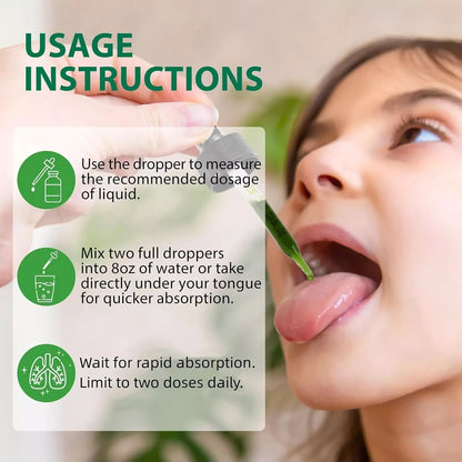 Mullein Drops for Lungs - Mullein Leaf Extract with Chlorophyll for Lung and Res