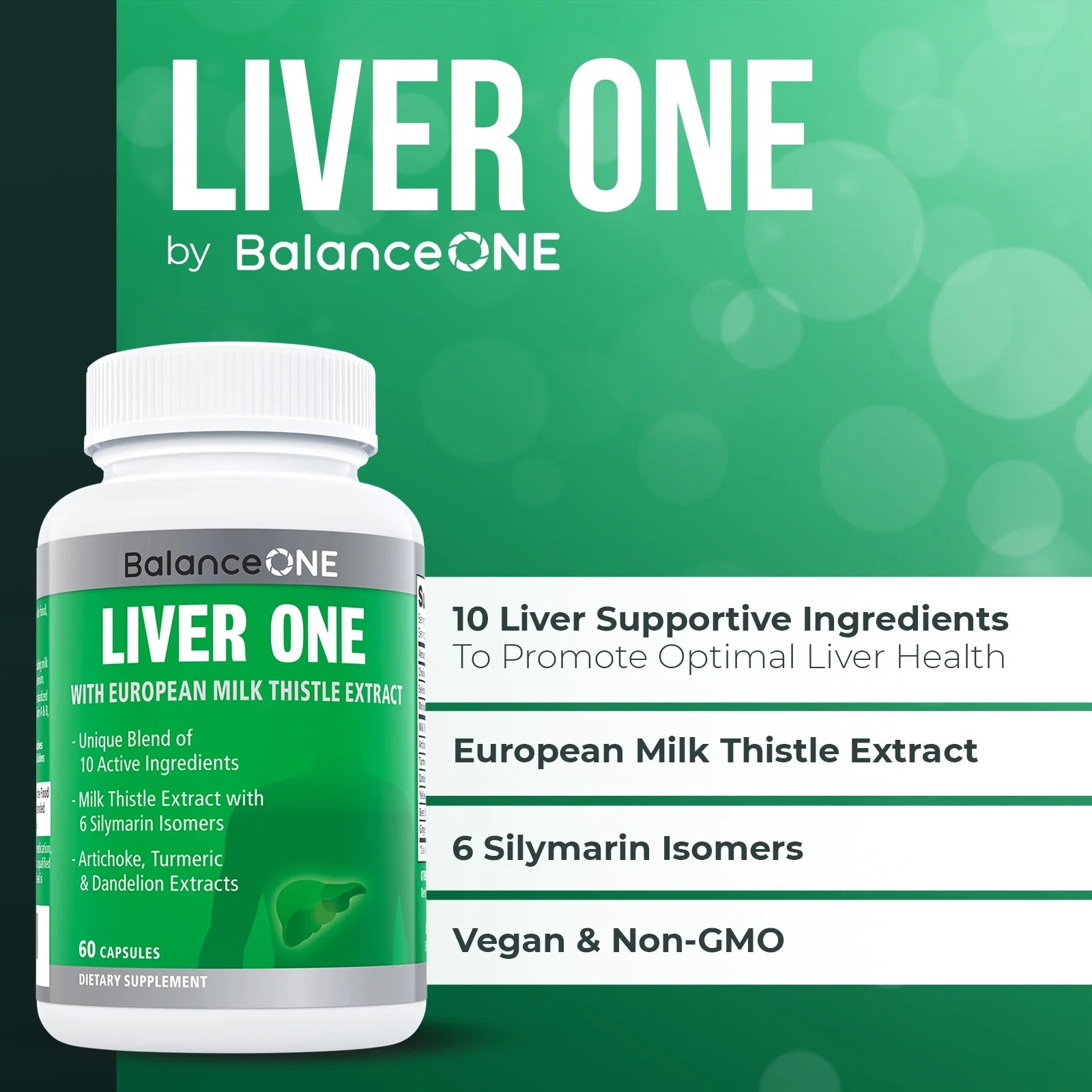 Liver Support with Milk Thistle & Artichoke, 30 Day Supply