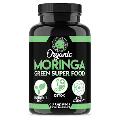 Organic Moringa Oleifera Capsules and Apple Cider Vinegar with Beet Root Powder