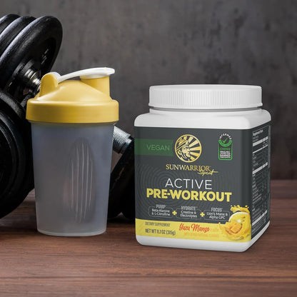 Active Pre-Workout Powder for Men & Women, Yuzu Mango, 315G (30 Servings)