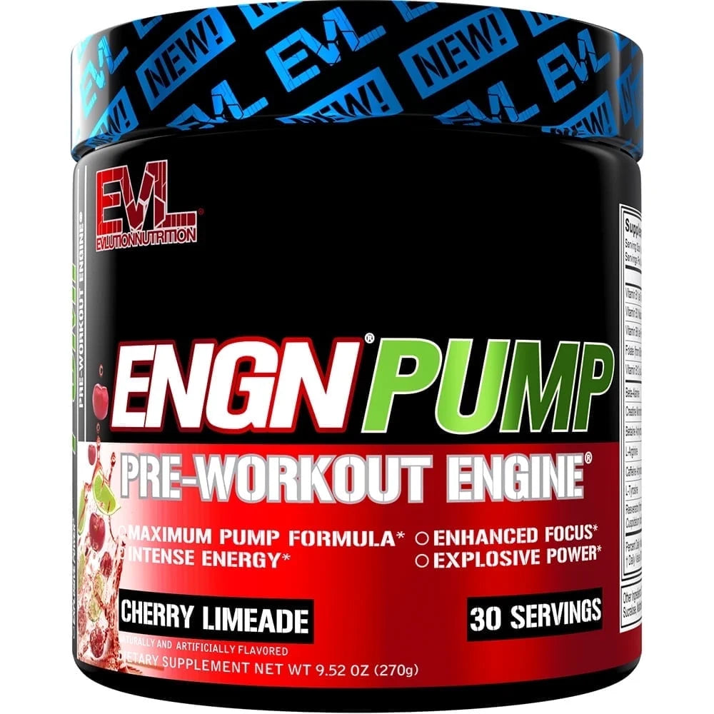 ENGN Pump - Intense Pre-Workout with Creatine - Maximum Pump Formula - Pre-Workout Powder for Lasting Energy & Power - with Nitric Oxide & Caffeine - 30 Servings - Cherry Limeade