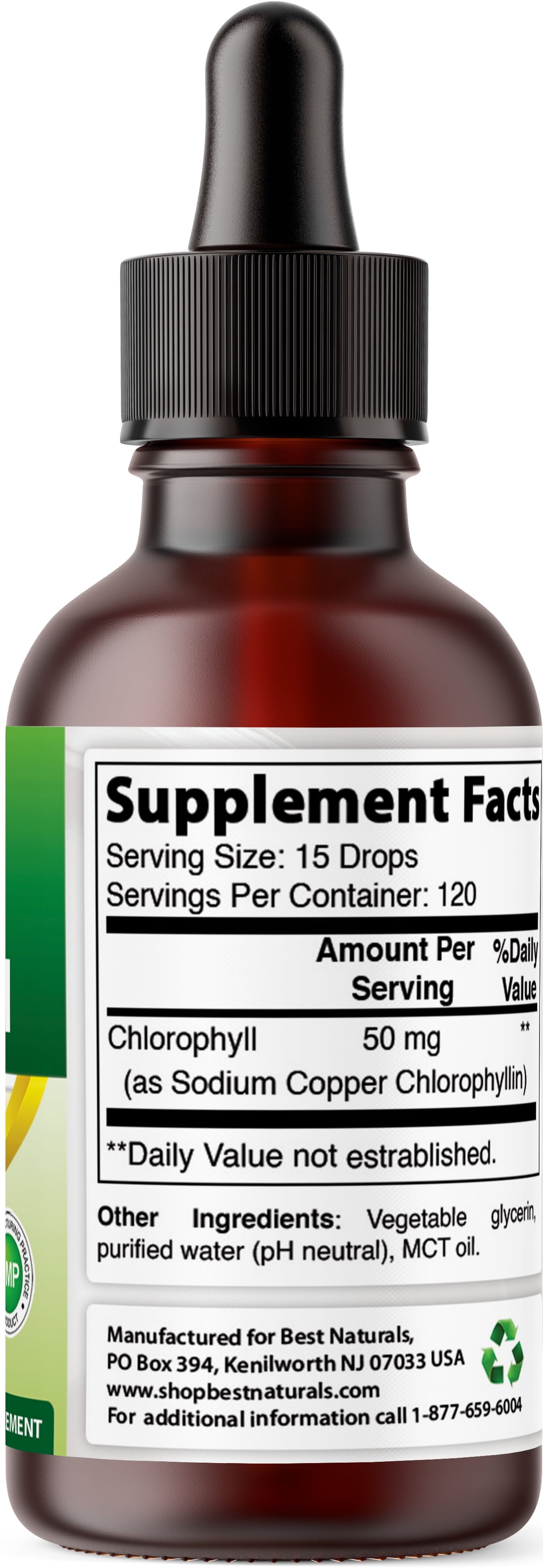 Liquid Chlorophyll Drops 50Mg, 120 Servings, 2 Fl Oz - Supports Energizing, Alkalization, Oxygenation