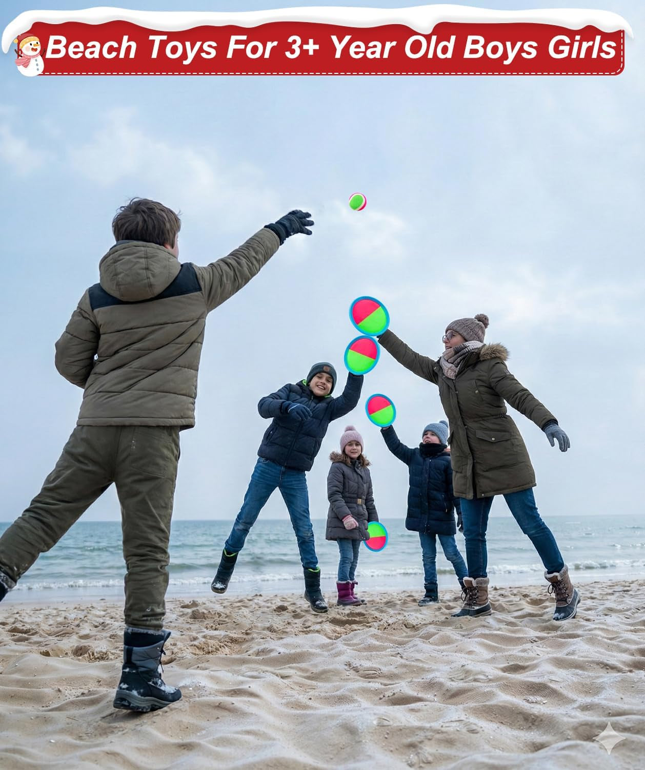 Kids Toys Toss and Catch Game Set Valentines Day Gifts for Kids Toddler, Toys for 3 4 5 6 7 8 Year Old Boys Girls Birthday Gift, Yard Outdoor Games for Kid Ages 4-8 8-12 Beach Pool