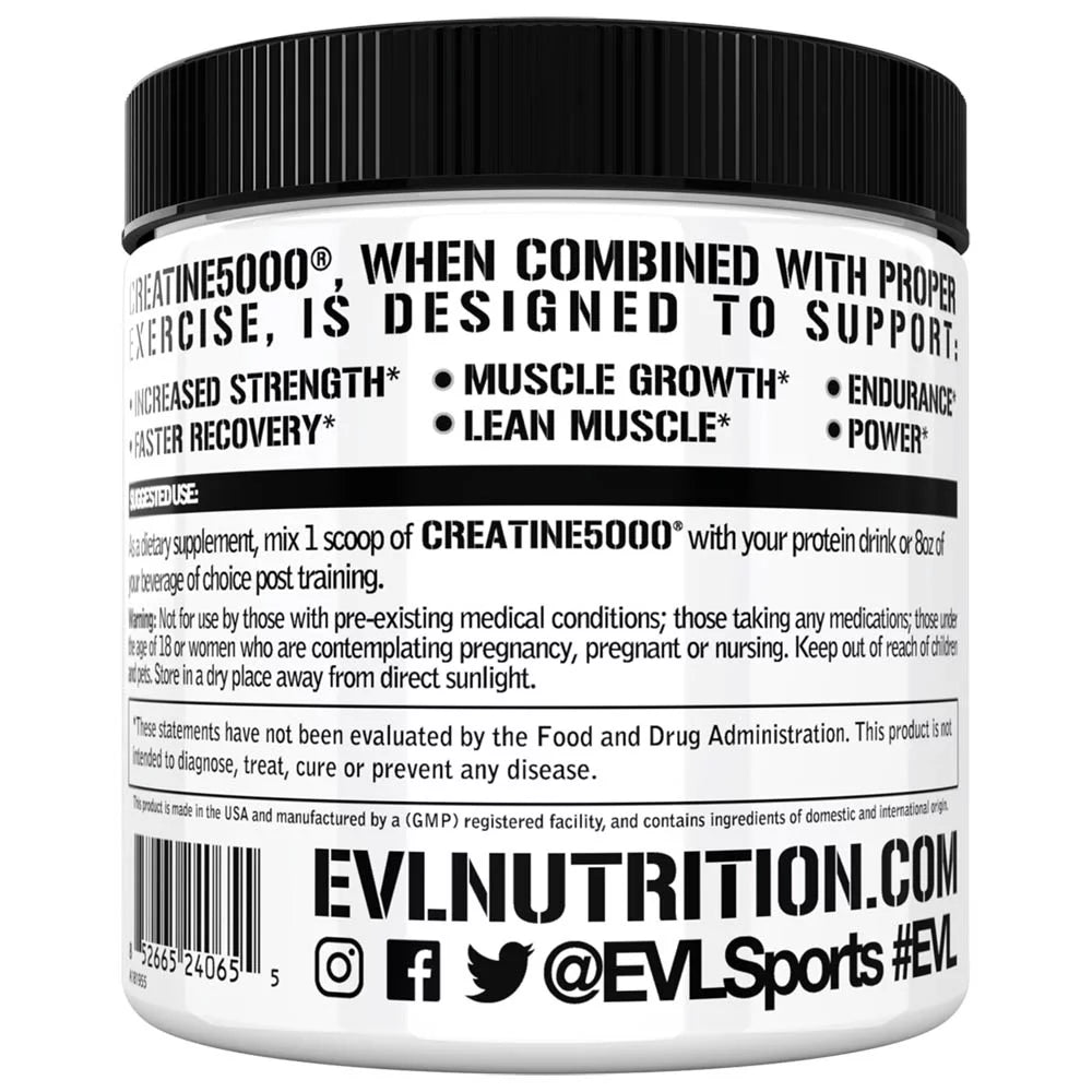 (2 Pack)  Creatine 5000 - Supports Faster Recovery, Lean Muscle Growth & Performance - Pre & Post Workout Powder - 5000Mg Pure Creatine Monohydrate per Serving - 60 Servings - Unflavored