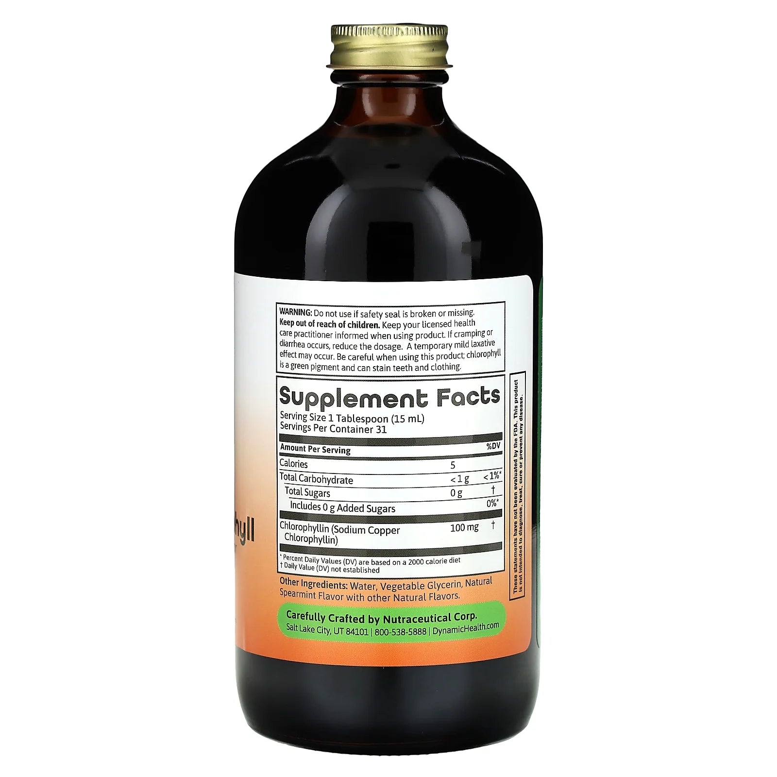 Liquid Chlorophyll - 100 Mg - 16 Fl Oz