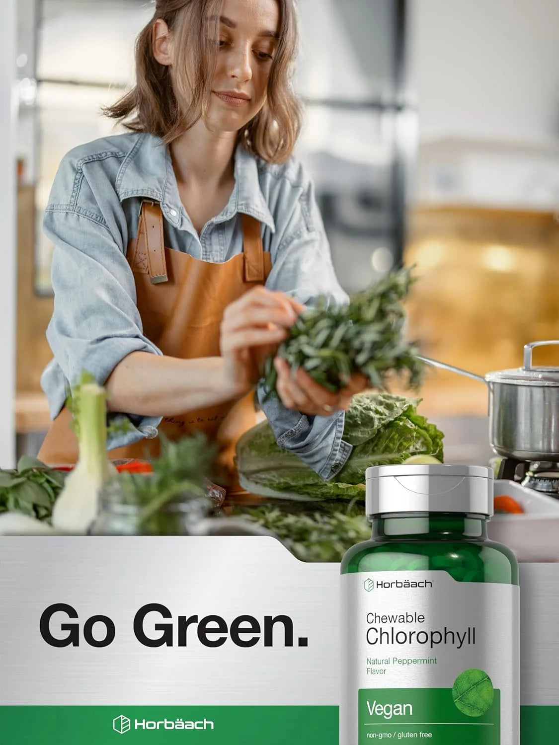 Chlorophyll Tablets | 300 Chewables for Men and Women | Peppermint Flavor | Vegan | by