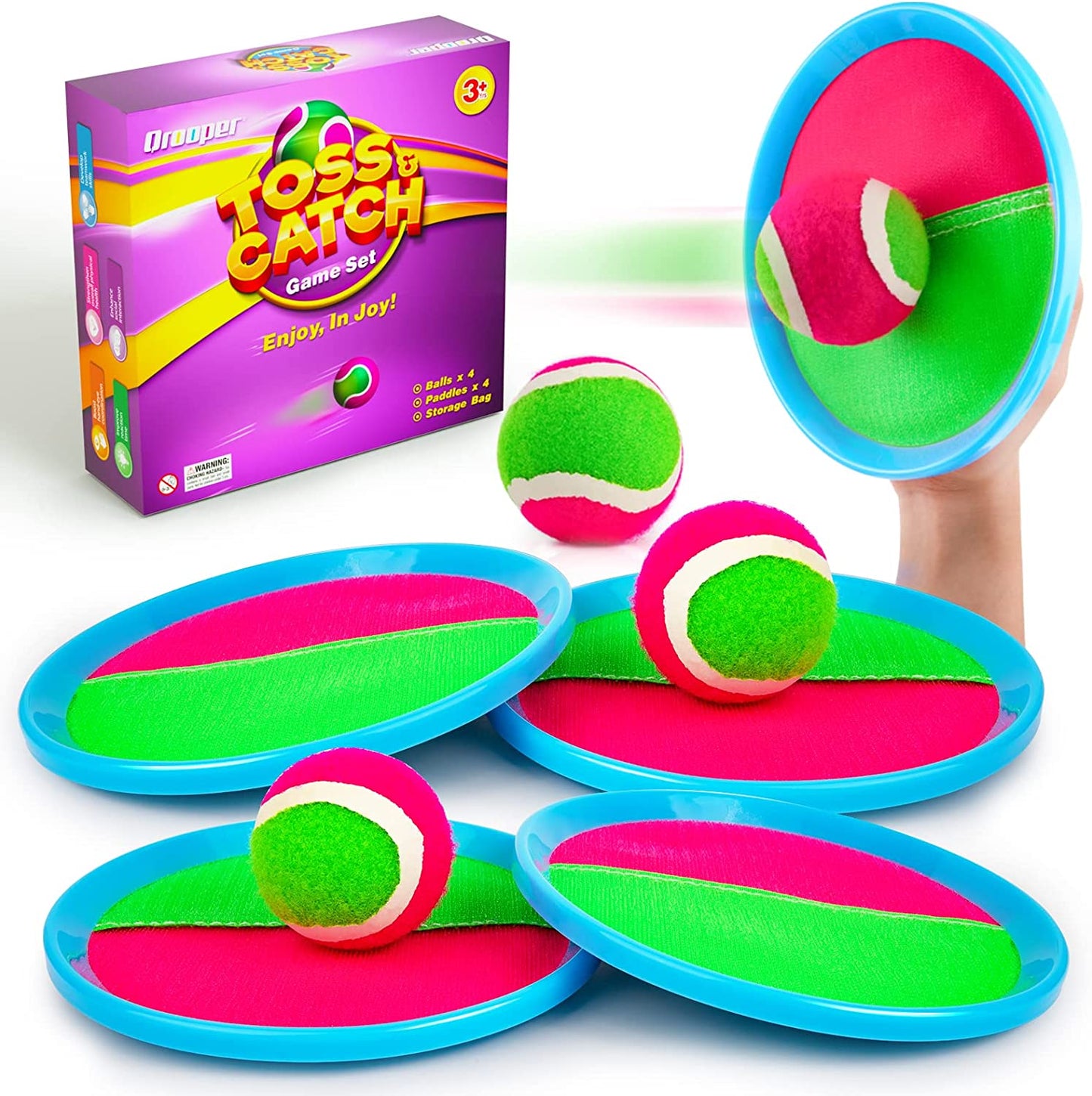Kids Toys Toss and Catch Game Set Valentines Day Gifts for Kids Toddler, Toys for 3 4 5 6 7 8 Year Old Boys Girls Birthday Gift, Yard Outdoor Games for Kid Ages 4-8 8-12 Beach Pool