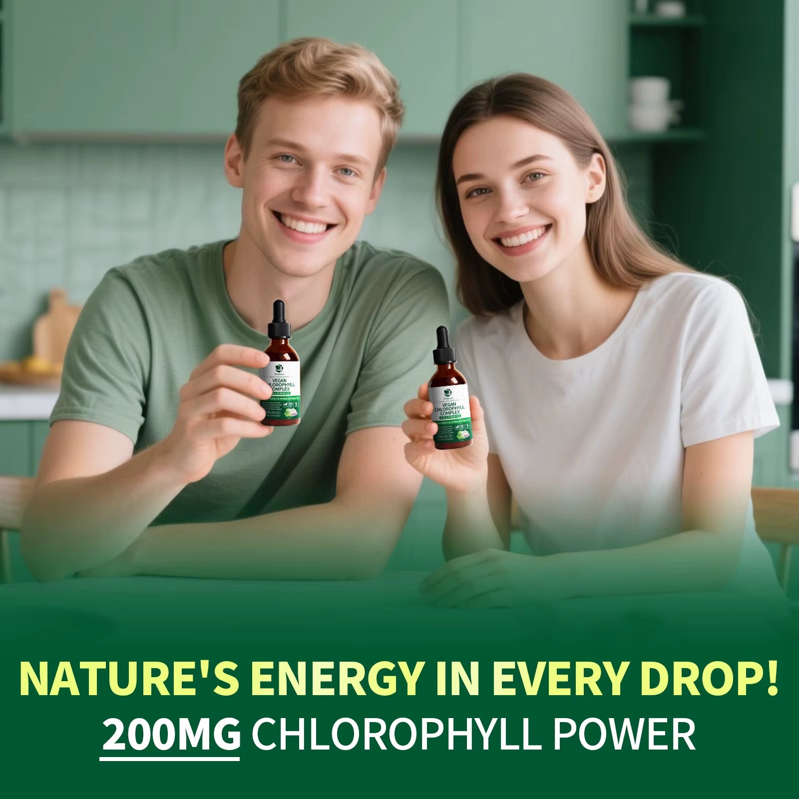 Lukaree 30ML Chlorophyll Liquid Drops Supports Natural Cleansing & Immune, Internal Deodorant,Skin & Gut Health,Vegan,Sugar-Free