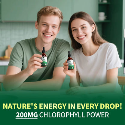 Lukaree 30ML Chlorophyll Liquid Drops Supports Natural Cleansing & Immune, Internal Deodorant,Skin & Gut Health,Vegan,Sugar-Free