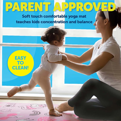Yoga Mat, Yoga Mat for Kids, Exercise Mat for Toddlers, Kids Ages 3 Years and Up, Unicorn