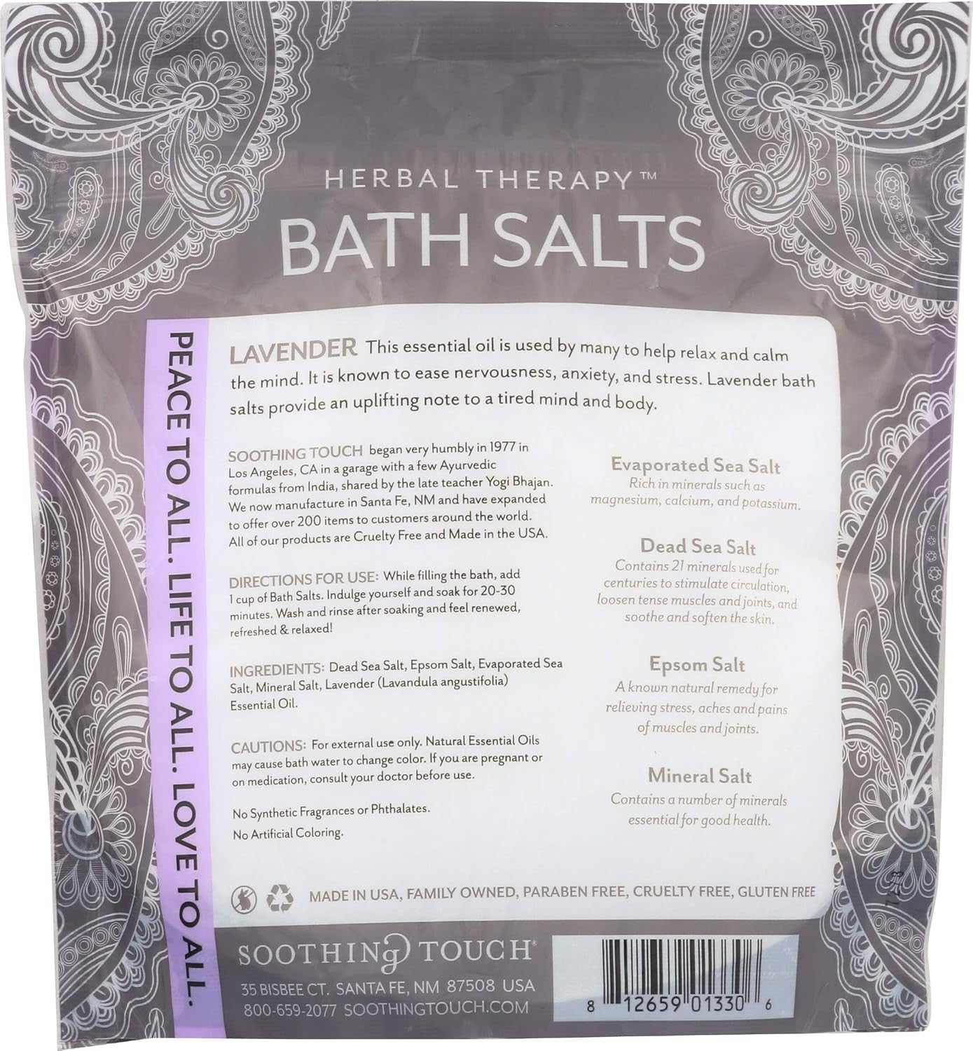 Soothing Touch Bath Salts Cedar Sage 32Oz Pouch | Relaxing Aromatherapy Soak...