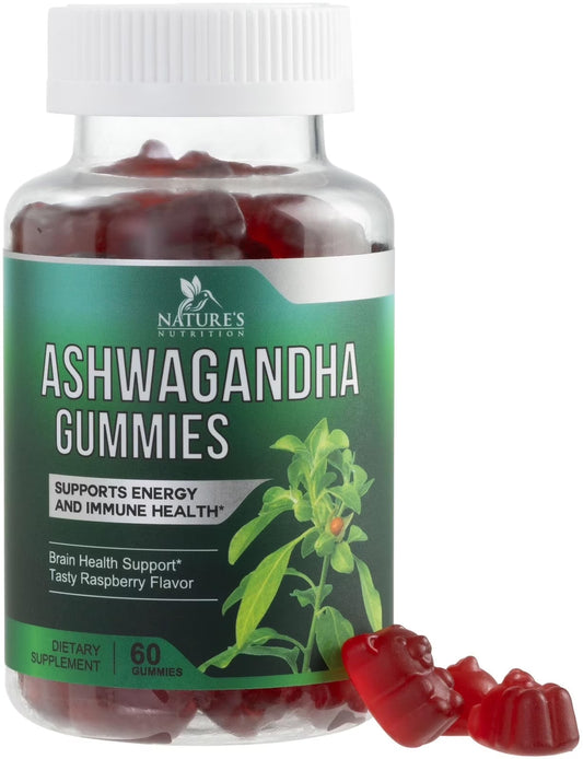Ashwagandha Gummies 30:1 Extract - 3000Mg Equivalent - Advanced Ashwagandha Gummy Formula for Daily Use - Adaptogenic Supplement for Natural Calm, Relaxation, & Immune Support - Vegan - 60 Gummies