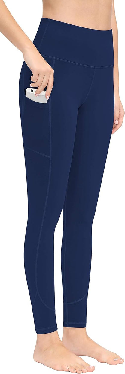 High Waist Yoga Pants with Pockets, Workout Pants for Women, Yoga Leggings with Pockets Navy Blue