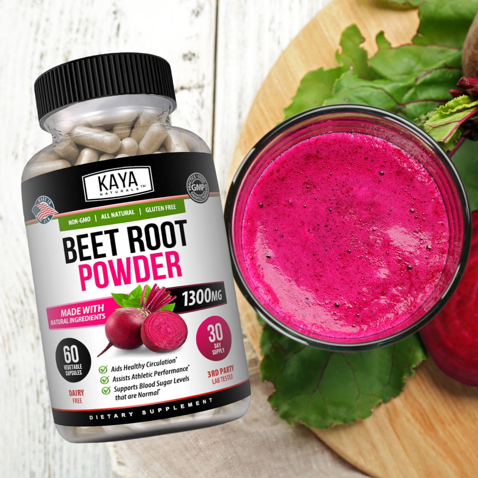 (2 Pack) Beet Root Powder 1300Mg Antioxidants Digestive Immune Support Beetroot