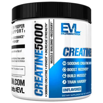 (2 Pack)  Creatine 5000 - Supports Faster Recovery, Lean Muscle Growth & Performance - Pre & Post Workout Powder - 5000Mg Pure Creatine Monohydrate per Serving - 60 Servings - Unflavored