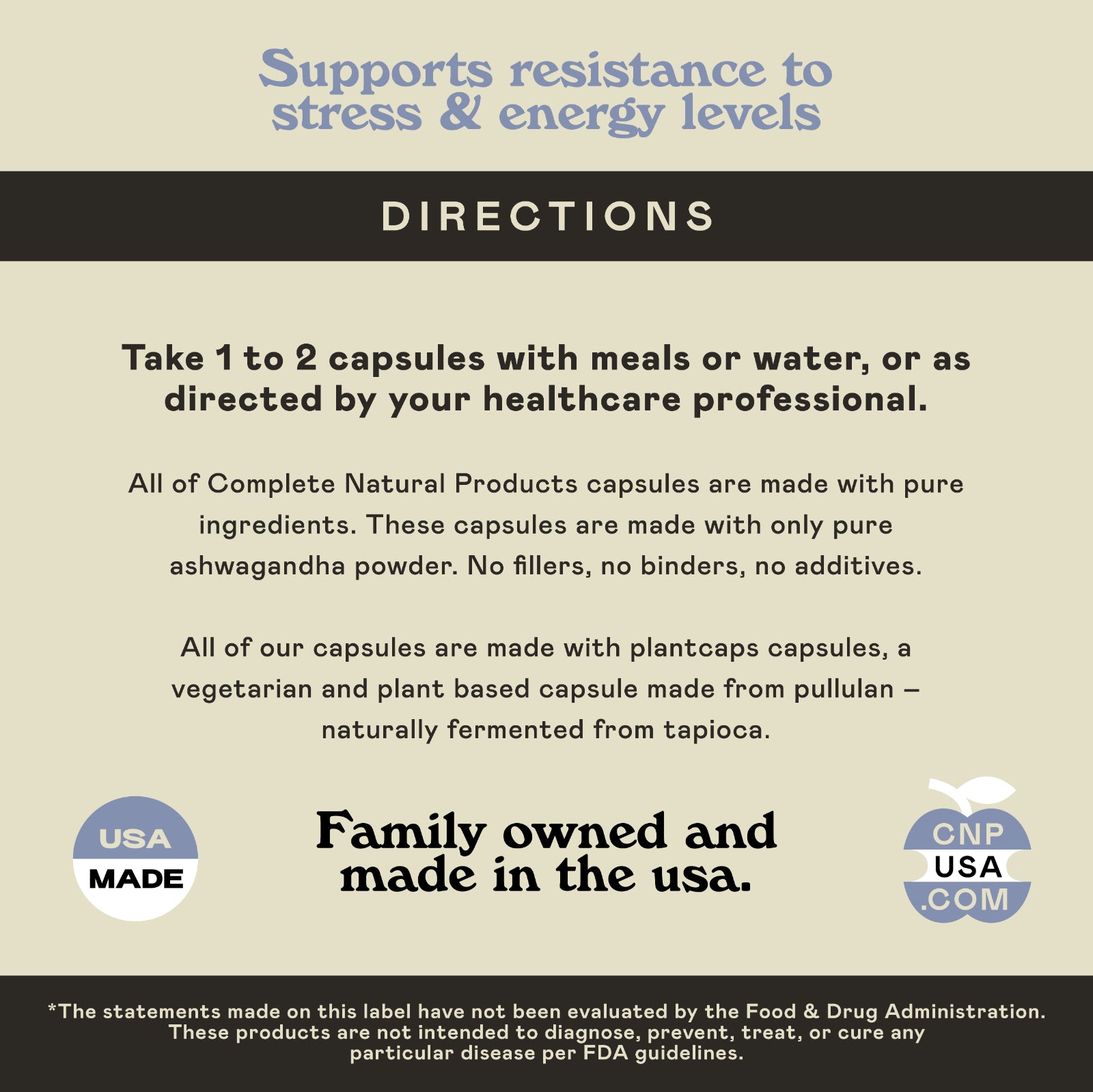 Organic Ashwagandha Capsules - 100 Capsules 500Mg Pure Ashwagandha Supplement