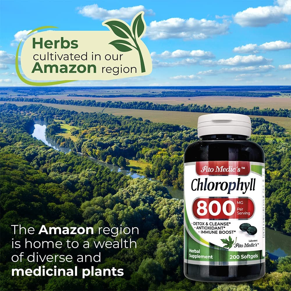 Chlorophyll 800Mg Softgels - Detox Cleanse, Greens Supplements, Ultra Absorption