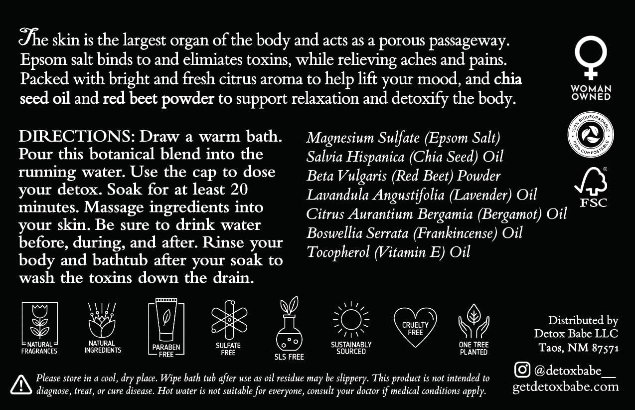 Bye Bye Dry & Bye Bye Stress Detox Bath Salt Soak Bundle Pack | Organic | Epsom Salt | Herbal Essential Oils Soak | Superfood-Fueled | Spa Bath Wellness Health Self-Care Gift (Pack of 2, 24 Oz)