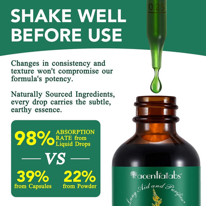 Mullein Drops for Lungs - Mullein Leaf Extract with Chlorophyll for Lung and Res