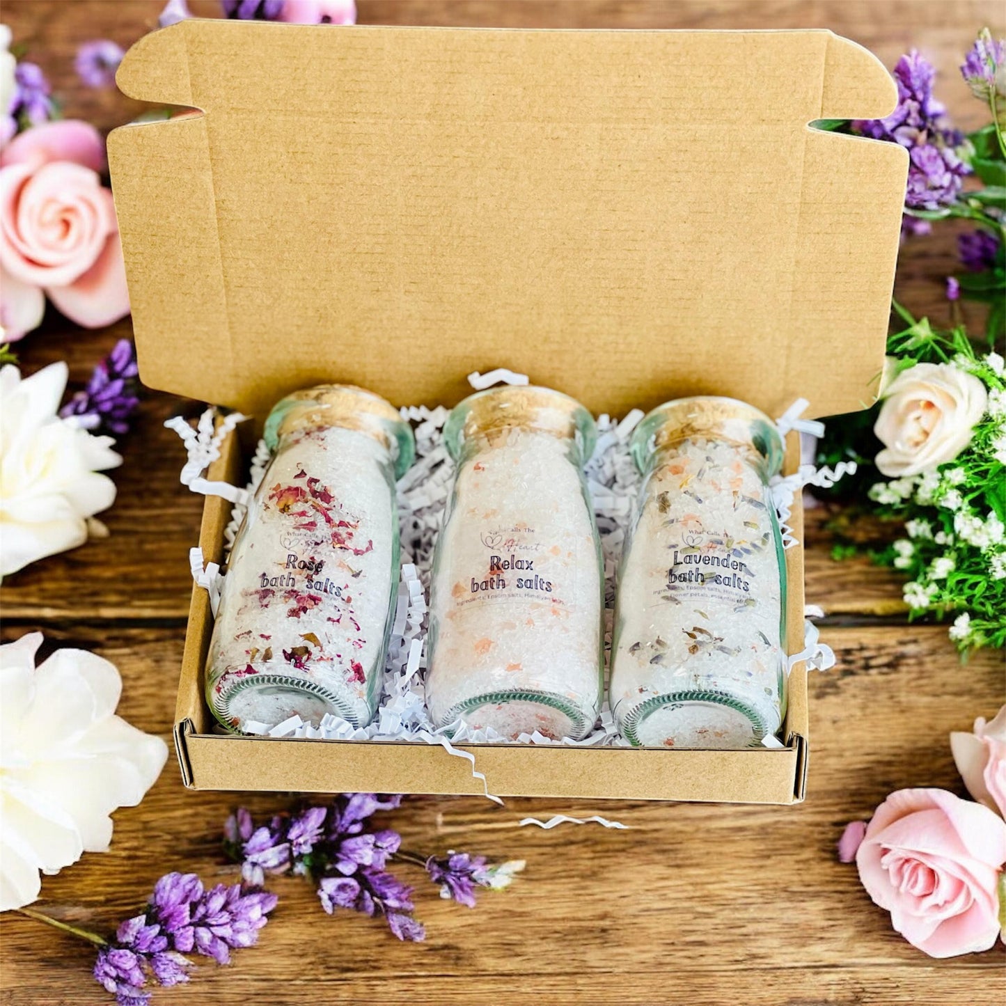 Christmas Bath Salts in a Jar, Stocking Stuffer Gift