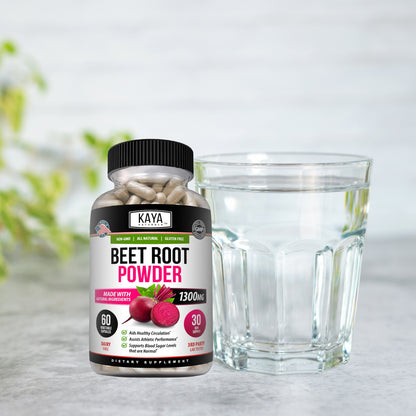 Beet Root Powder 1300Mg Capsules Nitric Oxide Booster Superfood Energy Beetroot