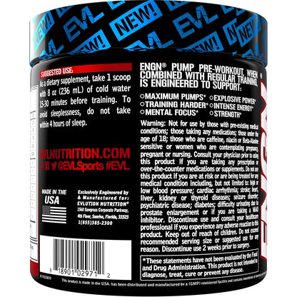 ENGN Pump - Intense Pre-Workout with Creatine - Maximum Pump Formula - Pre-Workout Powder for Lasting Energy & Power - with Nitric Oxide & Caffeine - 30 Servings - Cherry Limeade