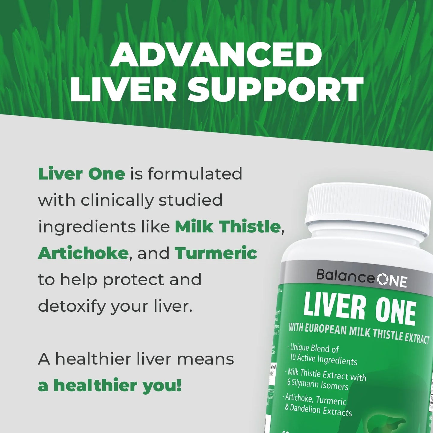 Liver Support with Milk Thistle & Artichoke, 30 Day Supply