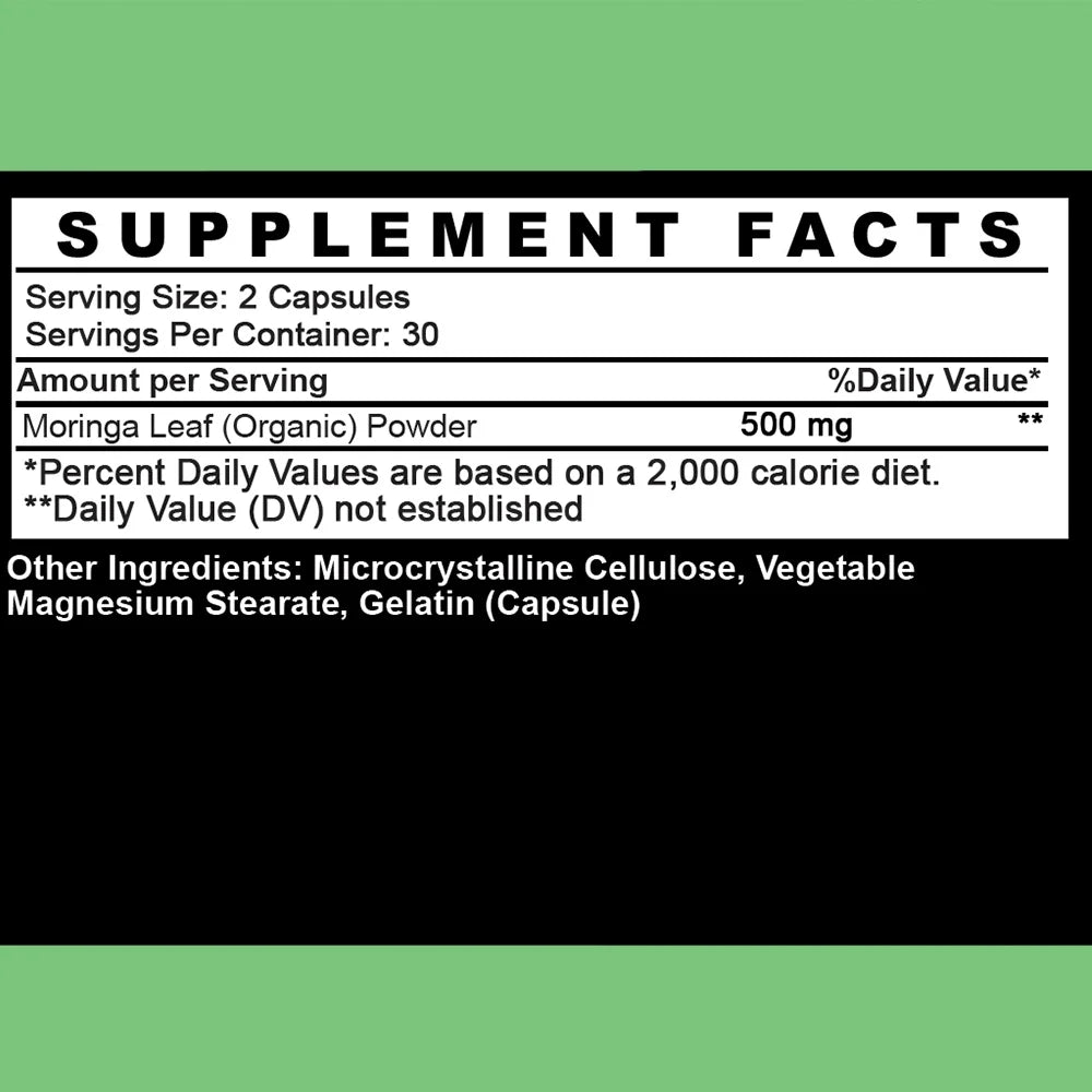 Organic Moringa Oleifera Capsules and Apple Cider Vinegar with Beet Root Powder