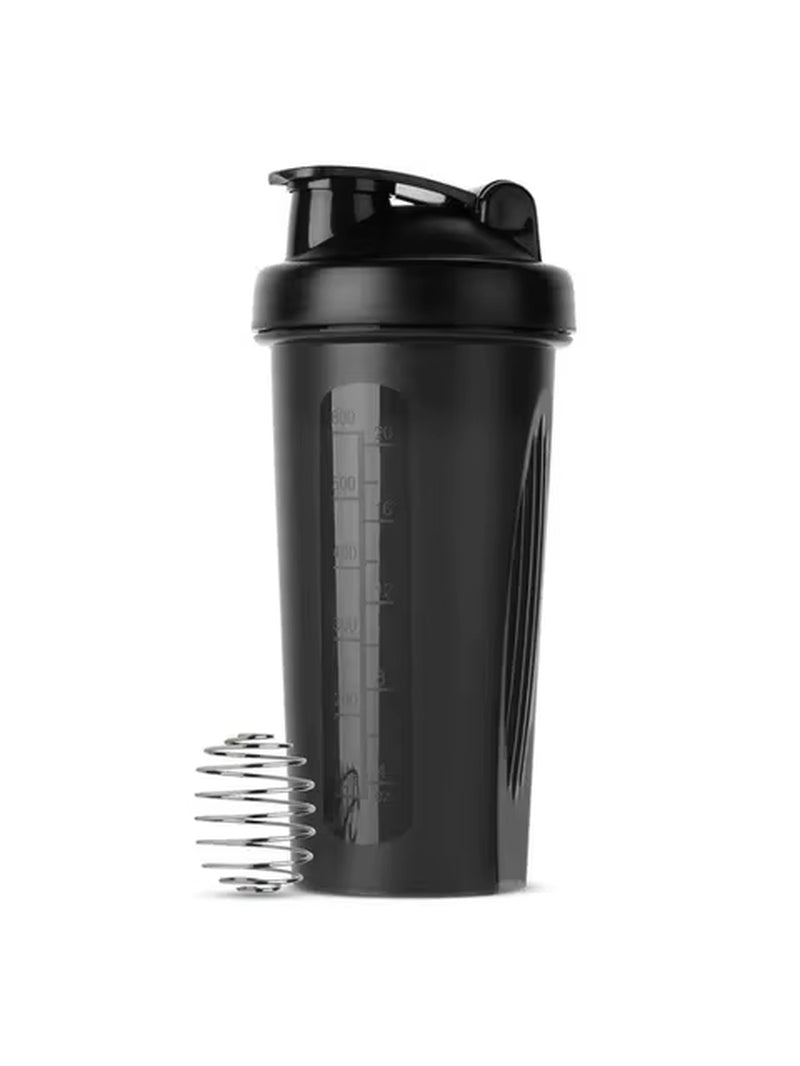 600ML 20Oz Protein Shaker Plastic Portable Bottle for Fiess Enthusiasts Athletes Leak Proof Drink Shaker Cup