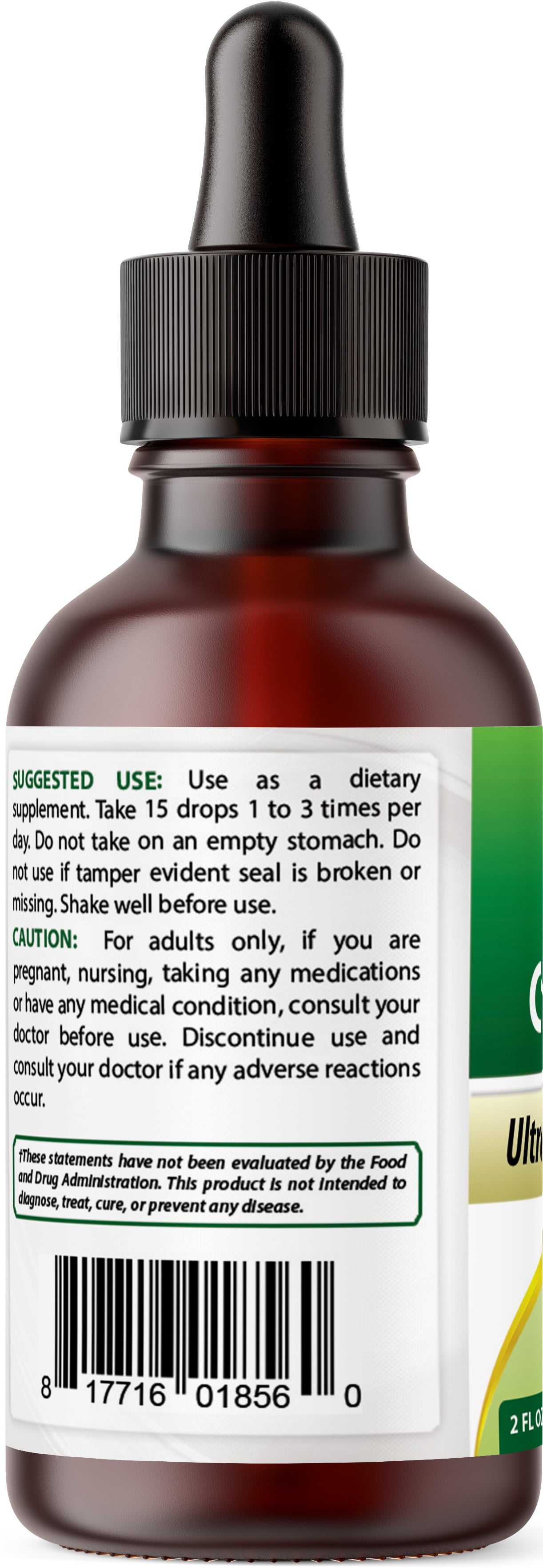 Liquid Chlorophyll Drops 50Mg, 120 Servings, 2 Fl Oz - Supports Energizing, Alkalization, Oxygenation