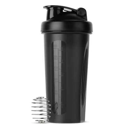 600ML 20Oz Protein Shaker Plastic Portable Bottle for Fiess Enthusiasts Athletes Leak Proof Drink Shaker Cup