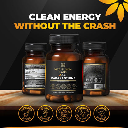 Paraxanthine Capsules for Clean Energy Focus | Caffeine Alternative 200Mg
