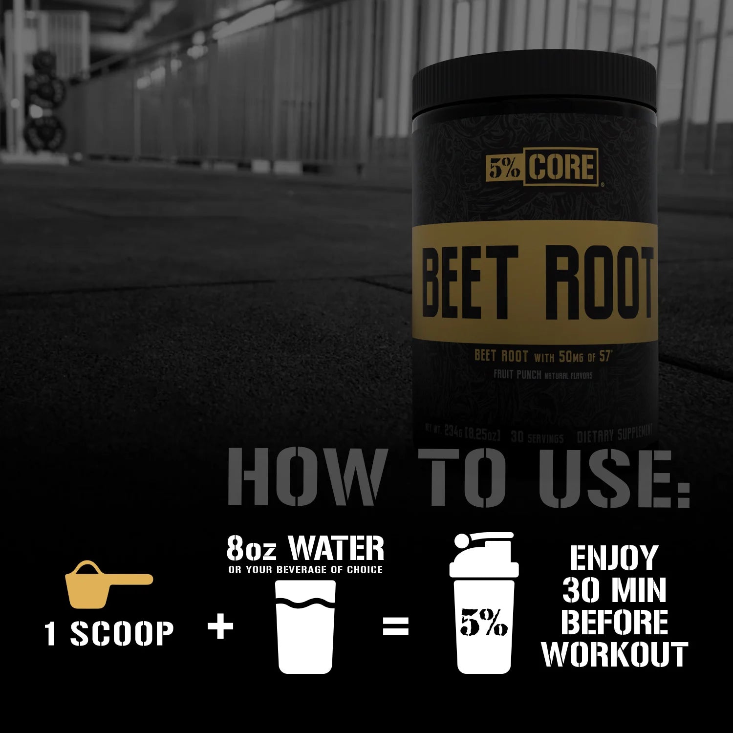 Core Beet Root | Nitric Oxide Beet Root Powder Pre Workout Additive | 6000Mg Beet Root Extract + 50Mg S7 | Vegan & Keto | 30 Servings (Fruit Punch)