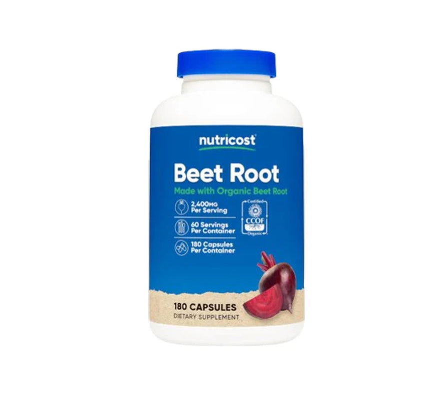 Nutricost Beet Root 2400Mg, 180 Capsules - CCOF Certified Made with Organic Beet Root, Superfood, 60 Servings