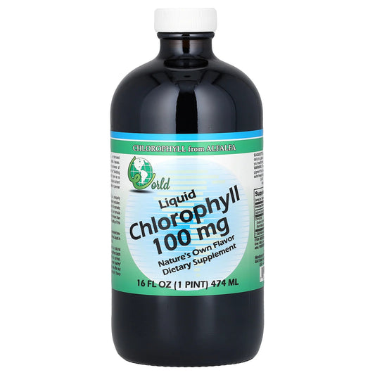 World Organic Liquid Chlorophyll 100 Mg 16 Fl Oz 474 Ml Preservative-F