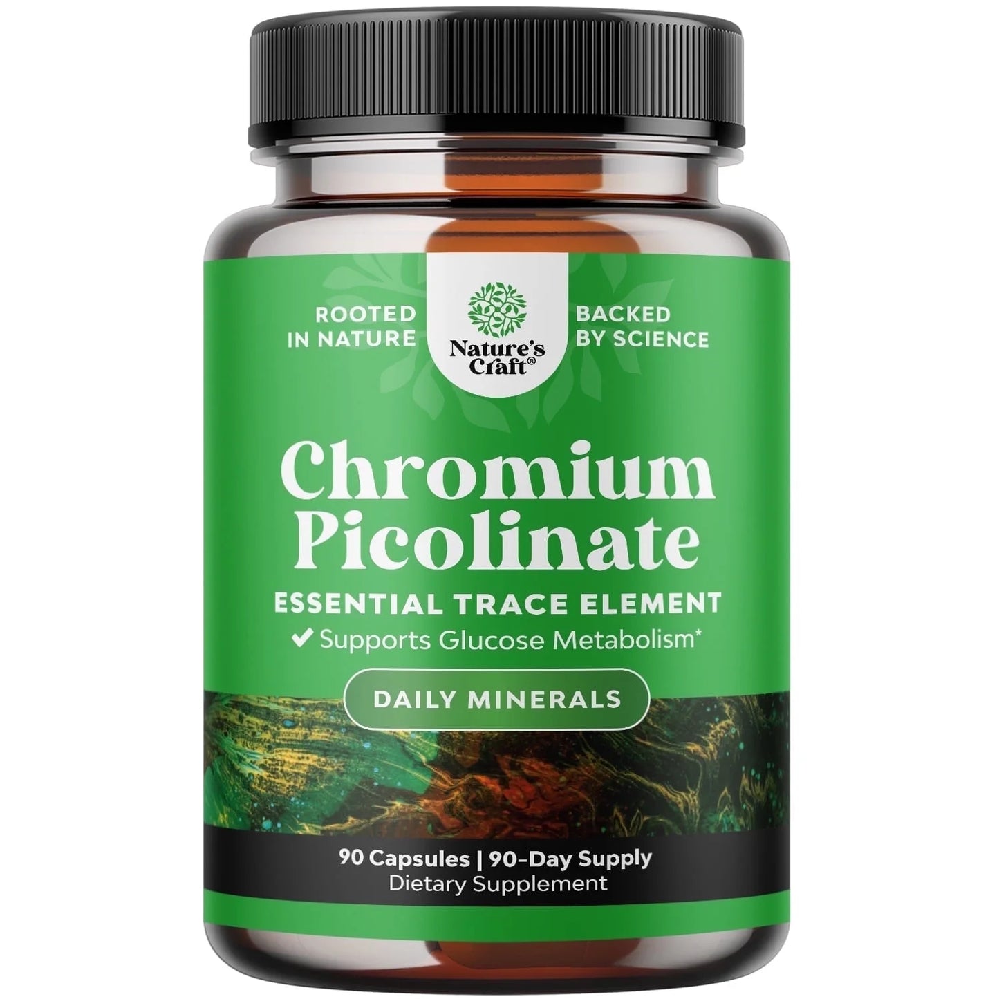Chromium Picolinate 200Mcg per Serving Mineral Supplements - Natural Chromium Supplement for Sugar Balance Muscle Growth Brain Booster Heart Health - Natural Pre Workout for Men and Women