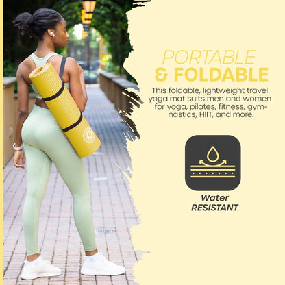 Yoga Mat 10 Mm Thickness with Carry Strap | Lightweight and Non Slip Yoga Mat for Pilates, Yoga | Free Ebook for Mat Workouts