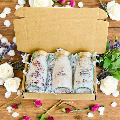 Christmas Bath Salts in a Jar, Stocking Stuffer Gift