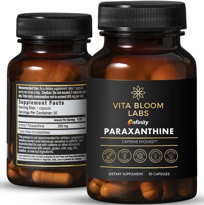 Paraxanthine Capsules for Clean Energy Focus | Caffeine Alternative 200Mg
