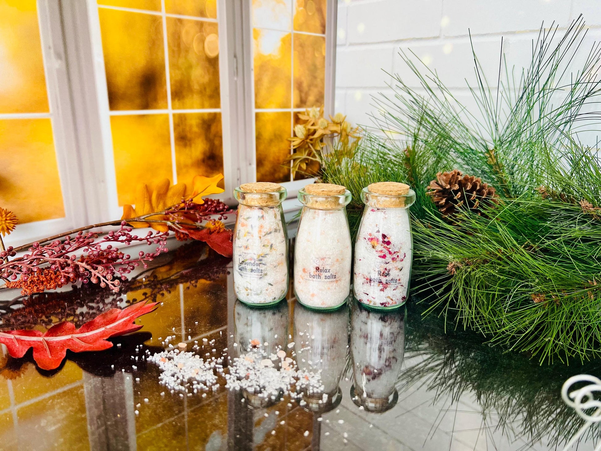 Christmas Bath Salts in a Jar, Stocking Stuffer Gift